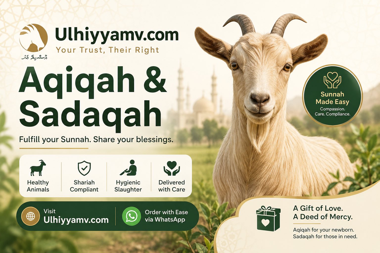 Aqiqah and Sadaqah Goats